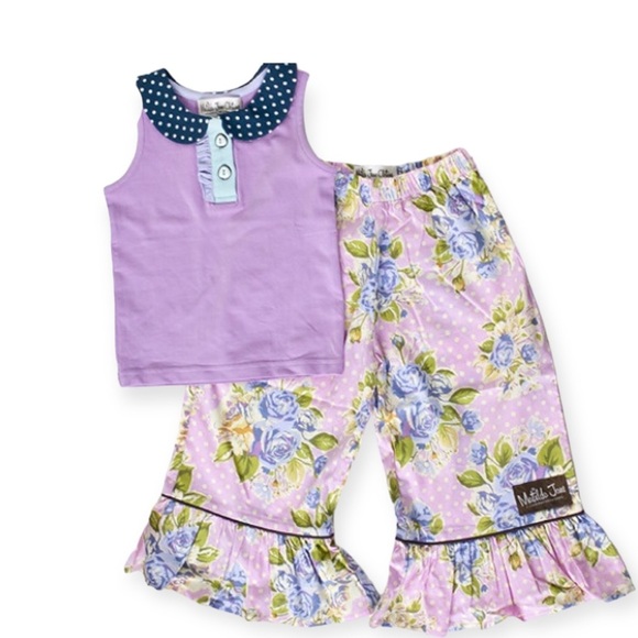 Matilda Jane Good Hart Maple Sugar Ruffles Floral Pants - Picture 2 of 5